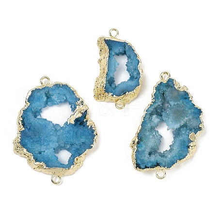 Dyed Natural Druzy Agate links G-R012-05G-05-1