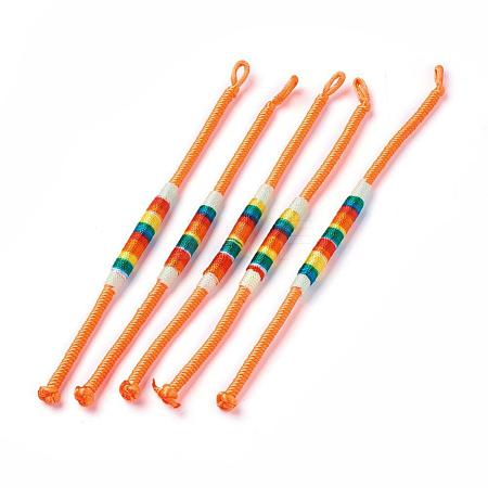 Handmade Braided Rope Polyester Thread Bracelets BJEW-F360-I02-1