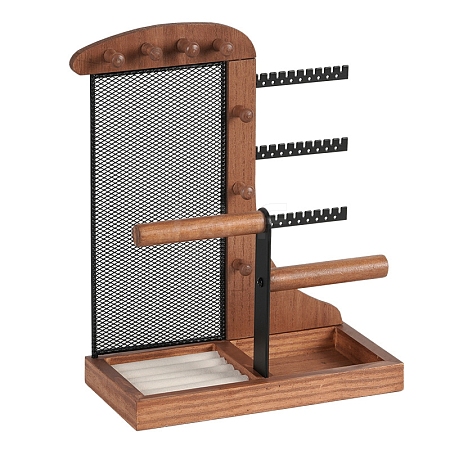 Wood Jewelry Organizer Stand Holder PW-WGBDC8A-01-1