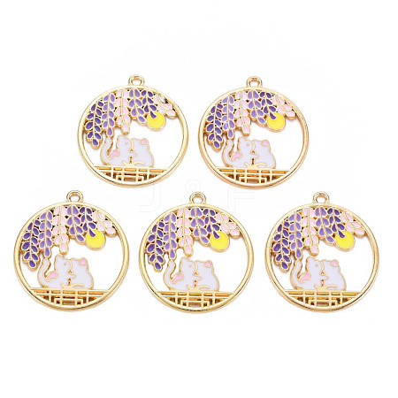 Alloy Enamel Pendants ENAM-S126-098-NR-1