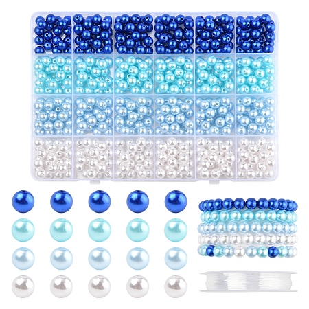 100Pcs 4 Colors Spray Painted ABS Plastic Imitation Pearl Beads OACR-FS0002-09B-1