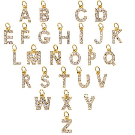 Brass Micro Pave Grade AAA Cubic Zirconia Charms ZIRC-NB0001-43G-NR-1