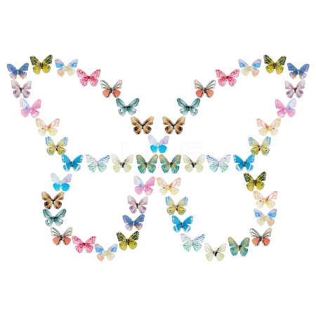 96 Pcs 3D Resin Cabochons MRMJ-SC0001-02-1
