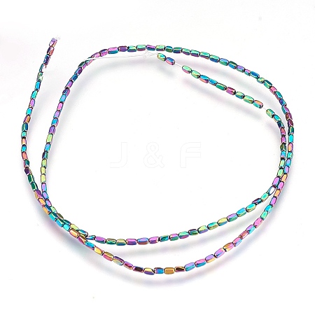 Electroplate Non-magnetic Synthetic Hematite Beads Strands G-I208-21-C-1