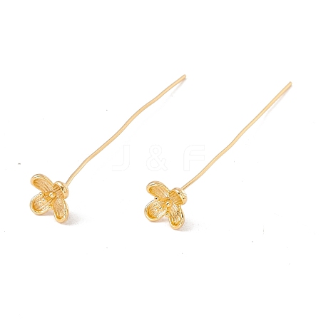 Brass Flower Head Pins FIND-B009-05G-1