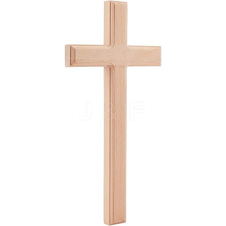 Wooden Cross Hanging Wall Decorations HJEW-WH0036-45-1