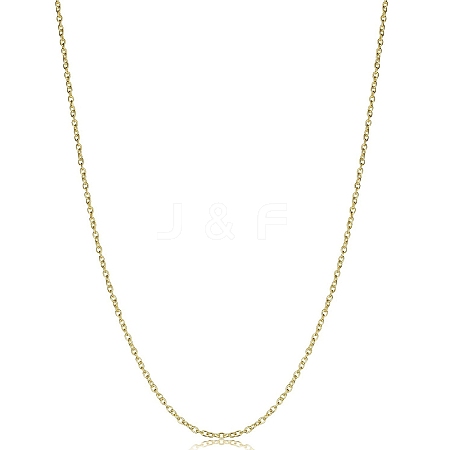 Brass Cable Chain Necklaces NJEW-YWC0001-01B-G-1