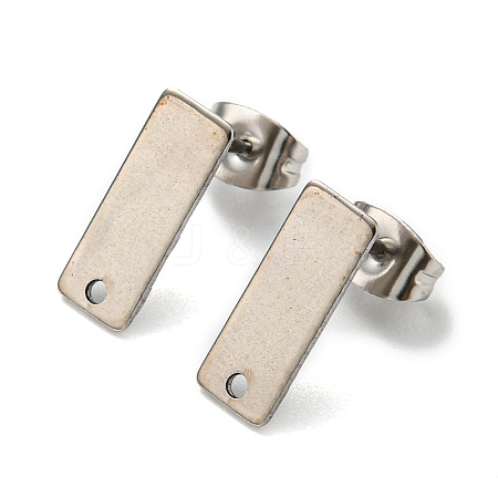 Non-Tarnish 201 Stainless Steel Stud Earrings Finding STAS-B045-17P-1