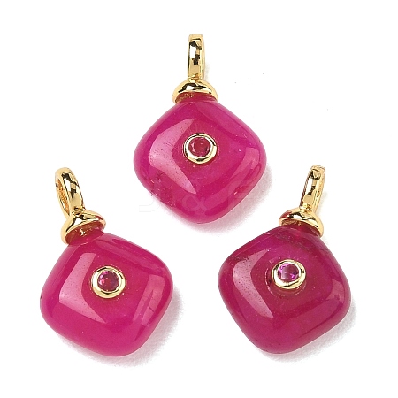Dyed Natural White Jade Pendants KK-B157-42C-04-1