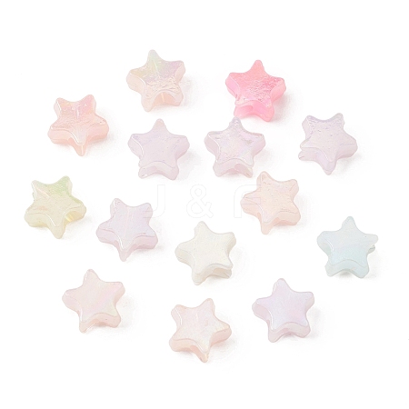 UV Plating Opaque Acrylic Beads OACR-G058-18D-1