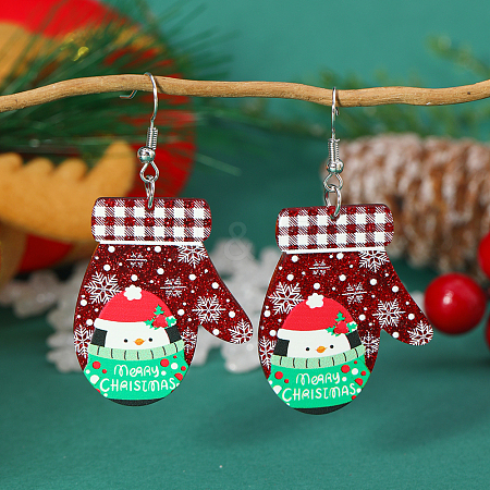 Christmas Gloves Acrylic DIY Dangle Earrings AR6870-4-1