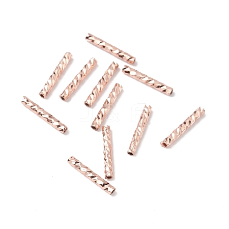 Rack Plating Brass Straight Tube Beads KK-WH0061-03A-RG-1