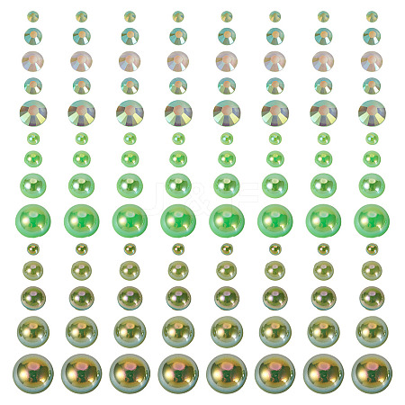 Half Round ABS Plastic Cabochons FIND-TAC0038-08F-1