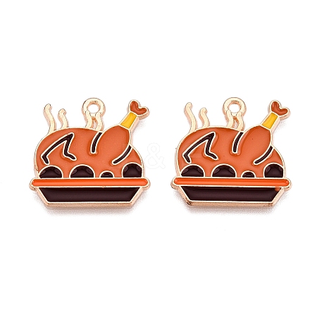 Thanksgiving Day Theme Alloy Enamel Pendants ENAM-T020-35F-1