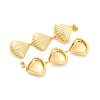 Brass Cubic Zirconia Stud Earrings for Women EJEW-U015-11G-2