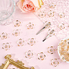 50Pcs Transparent Resin Sakura Flower Bead Caps RESI-SC0006-97-4