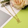 304 Stainless Steel Paperclip Chain Necklaces NJEW-JN03104-01-4