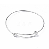 Non-Tarnish Adjustable 304 Stainless Steel Bangles Making MAK-F286-01P-1