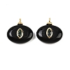 Natural Black Onyx(Dyed & Heated) Pendants X-KK-B157-42H-10-1