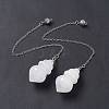 Natural Quartz Crystal Pointed Dowsing Pendulums AJEW-B020-04P-08-1