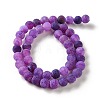 Frosted Natural Weathered Agate Beads Strands G-F374-8mm-01-5