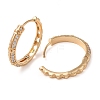 Brass Cubic Zirconia Hoop Earrings for Women EJEW-M238-13KCG-2