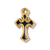 304 Stainless Steel with Black Enamel Charms SA-OY002-21G-1