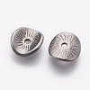 Tibetan Style Wavy Spacer Beads LS-TIBEP-A11067-B-LF-2