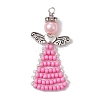 Glass Seed Beads Pendants PALLOY-MZ00381-01-1