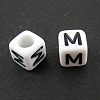 Letter Acrylic European Large Hole Beads Y-OPDL-R050-10mm-M-1