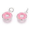 925 Sterling Silver Enamel Charms STER-T004-03S-4