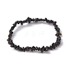 Natural Obsidian Chips Beaded Stretch Bracelets for Women BJEW-JB10046-12-1