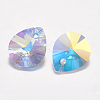 Faceted K9 Glass Rhinestone Charms X-RGLA-F053-C-001AB-2