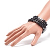 4Pcs 4 Style Natural Lava Rock & Synthetic Hematite Beaded Stretch Bracelets Set BJEW-JB08480-3