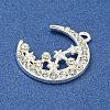 Alloy Micro Pave Clear Cubic Zirconia Pendants FIND-Z061-03S-2