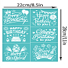 Happy Birthday Theme Self-Adhesive Silk Screen Printing Stencil X1-DIY-WH0338-328-2