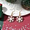 Christmas Theme Alloy Enamel Dangle Earrings EJEW-JE05830-05-2