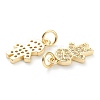 Brass Micro Pave Clear Cubic Zirconia Pendants LS-ZIRC-J041-15-2