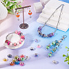 30Pcs Printed Transparent Resin European Beads RESI-TADJ0001-03F-5