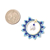 Glass Seed Beaded Sun Pendants PALLOY-MZ00857-01-2