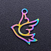 Ion Plating(IP) 201 Stainless Steel Pendants STAS-Q201-JN218-1