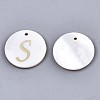 Natural Freshwater Shell Pendants SHEL-N027-04S-1