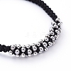 Unisex Adjustable Nylon Thread Braided Bead Bracelets BJEW-JB05137-02-2
