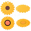 2Pcs 2 Style Flower Silicone Hot Pads AJEW-GF0011-17A-6