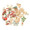 20Pcs Christmas Theme Alloy Enamel Pendants FIND-U010-10-1