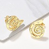 Brass Micro Pave Clear Cubic Zirconia Stud Earrings EJEW-P303-03G-2