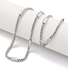 Non-Tarnish 304 Stainless Steel Box Chain Necklaces NJEW-R266-09A-P-2