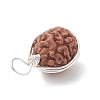 Natural Rudraksha Copper Wire Wrapped Pendants PALLOY-JF02066-01-3