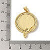 Rack Plating Brass Micro Pave Clear Cubic Zirconia Pendants KK-P267-14A-G-3