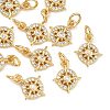 SHEGRACE Brass Micro Pave Cubic Zirconia Charms XGRQ3P426-596G-1